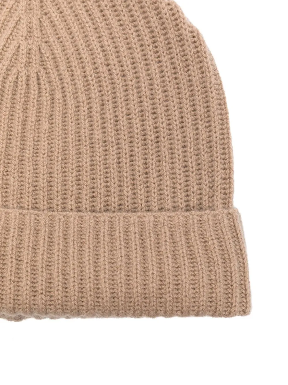 Ribbed cashmere beanie, honey blonde