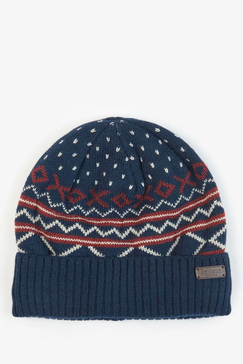 ROTHBURY FAIRSLE BEANIE & SCARF GIFT SET NAVY