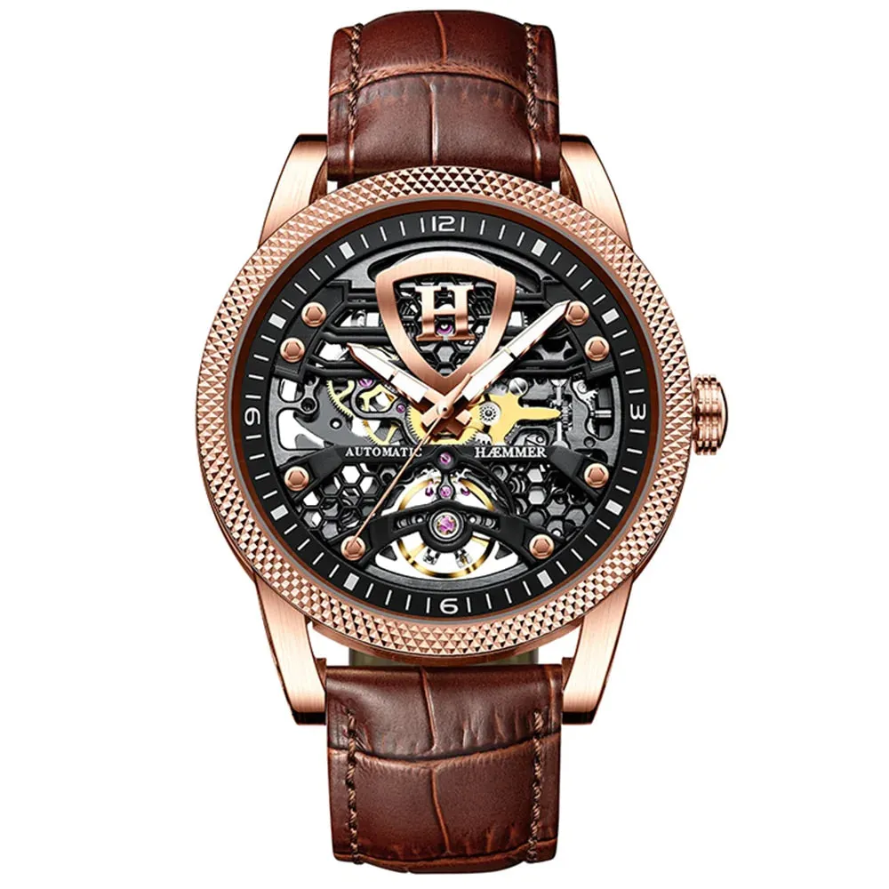 Skeleton Water Resistant Luminous Automatic Mechanical Watch for Men