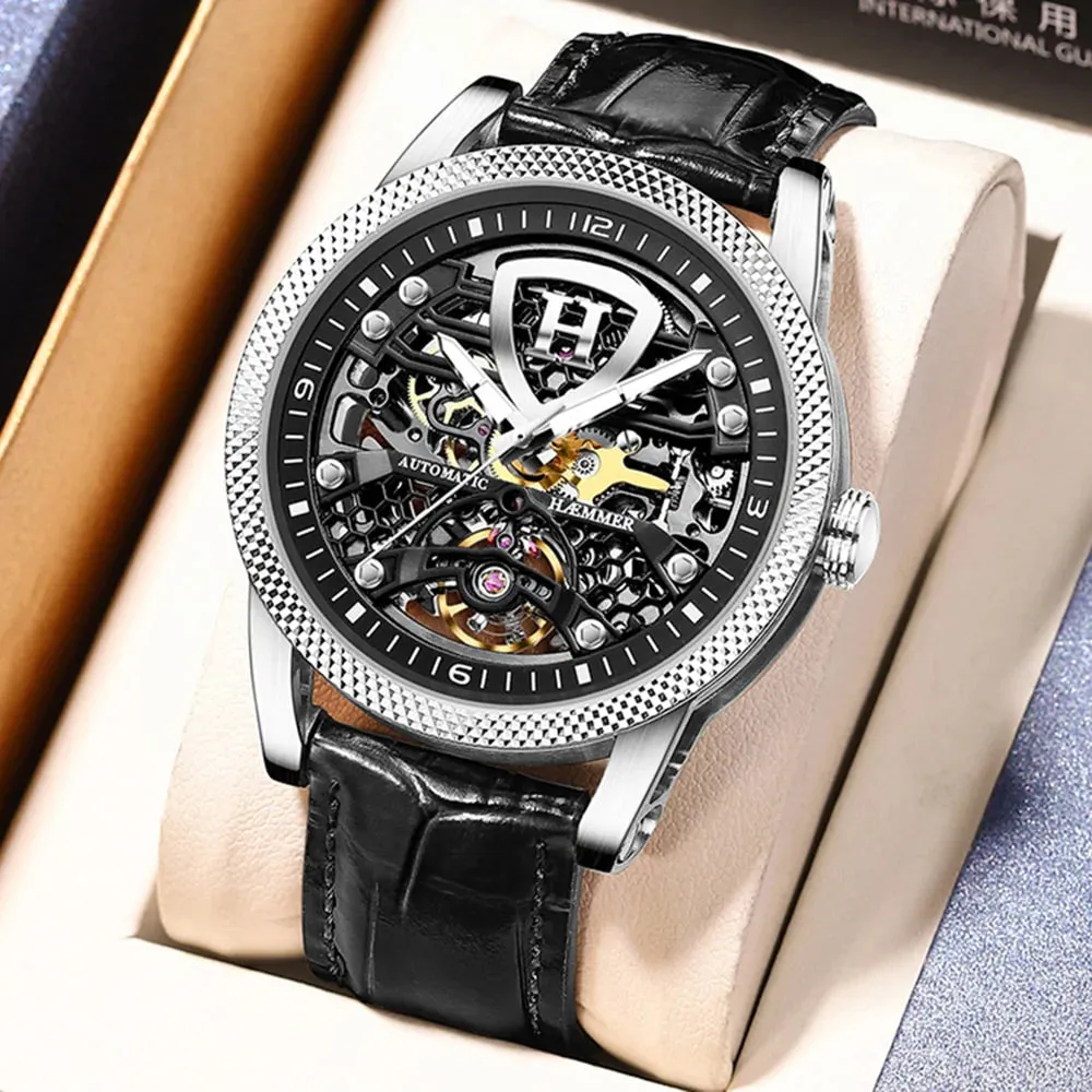 Skeleton Water Resistant Luminous Automatic Mechanical Watch for Men