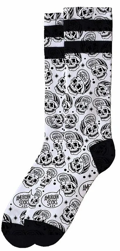 socks American Socks Signature Mid High - Skater Skull 22