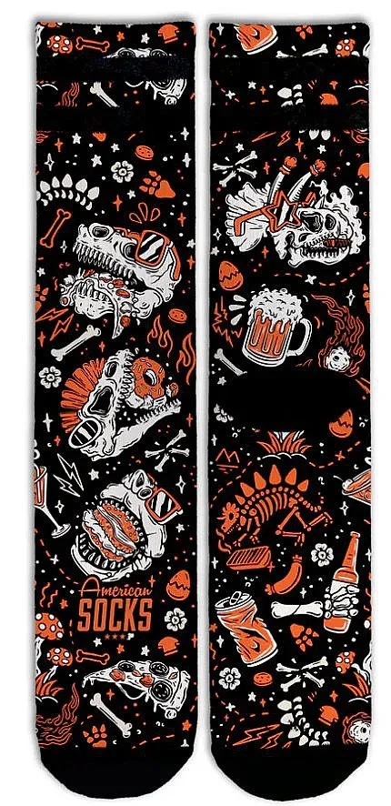 socks American Socks Signature Mid High - Slick Dinos