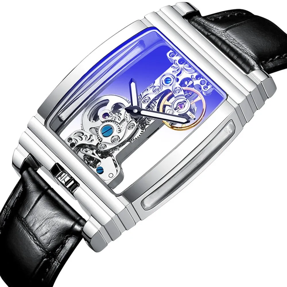 Stainless Steel Waterproof Automatic Mechanical Tourbillon Watch for Men