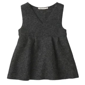 Tane Organics Baby Felted Dress Charcoal Grey