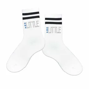 Theta Phi Alpha Sorority Socks for your Big and Little with Greek Letters on Striped Cotton Crew Socks