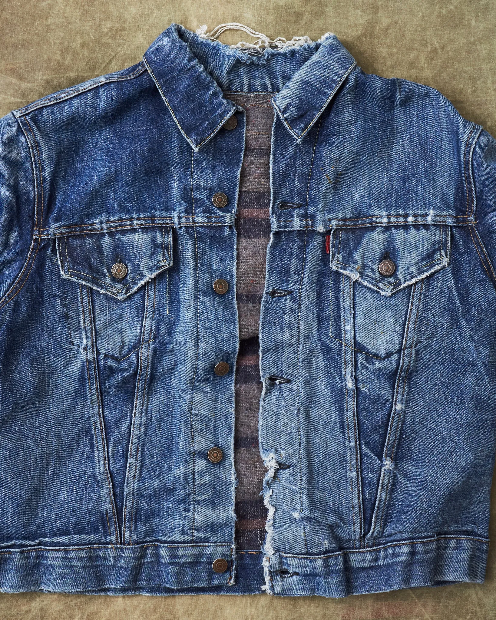 Vintage 1960's Levi's 70505 Big E Blanket Lined Denim Jacket