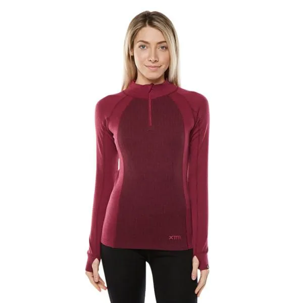 XTM Women's Zipneck Merino Long Sleeve Thermal Top 230 gsm