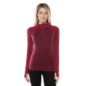 XTM Women's Zipneck Merino Long Sleeve Thermal Top 230 gsm